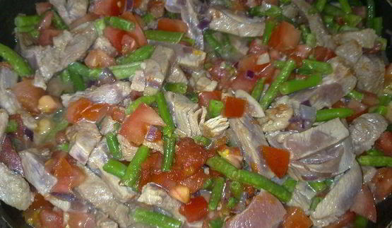 индейка с овощами