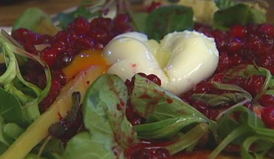 индейка с пастернаком и клюквенным соусом