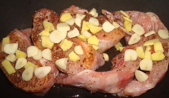 кеджену из кролика с инбирем