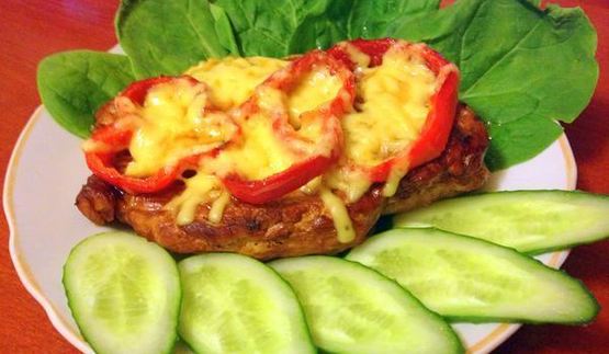 куриное филе в чесночной карамели с перцем