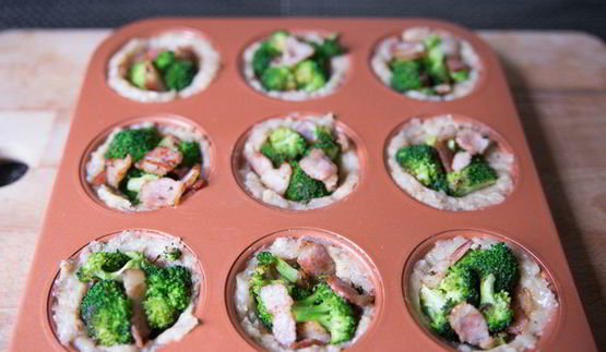 куриные корзиночки с брокколи