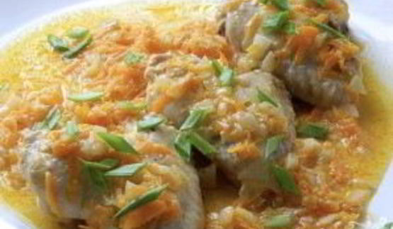 куриные крылышки в сметанно-чесночном соусе