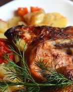 Куриные спинки с картошкой