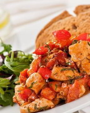 Курица с болгарским перцем