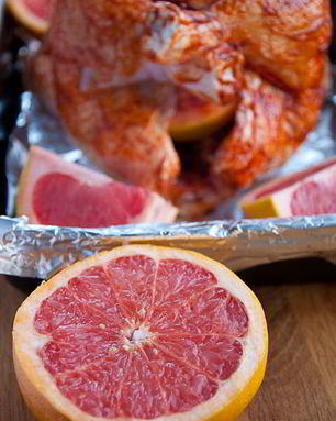 Курица с паприкой и грейпфрутом