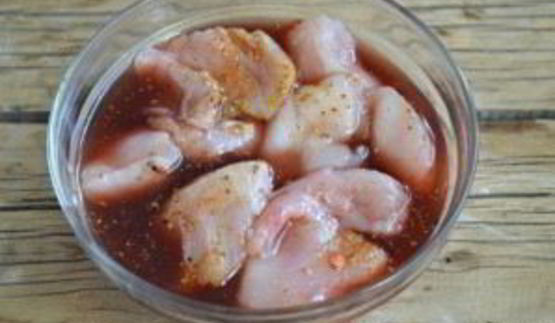 курица в красном вине