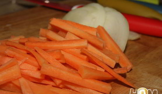 мясо в кляре с овощами