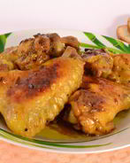 Острые куриные крылышки запеченные с карри и медом в мультиварке