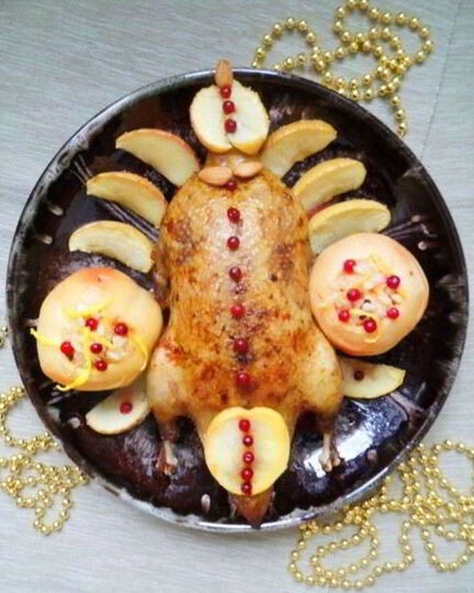 Рецепт рождественской утки, фаршированной рисом