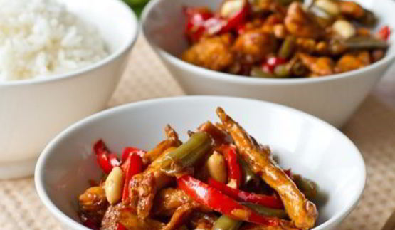 стир-фрай из индейки с зеленой фасолью