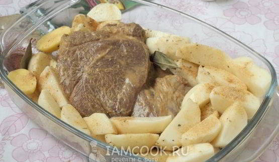 свиная лопатка в духовке с картошкой