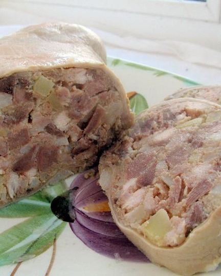 Рецепт свиного желудка фаршированного
