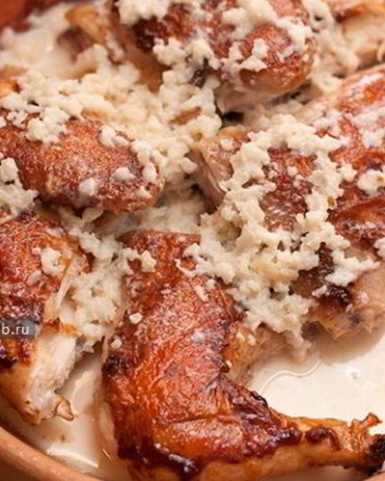 Рецепт цыпленка чкмерули