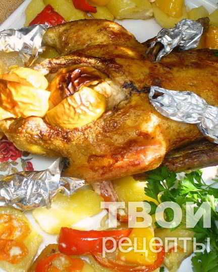 Рецепт утки с яблоками