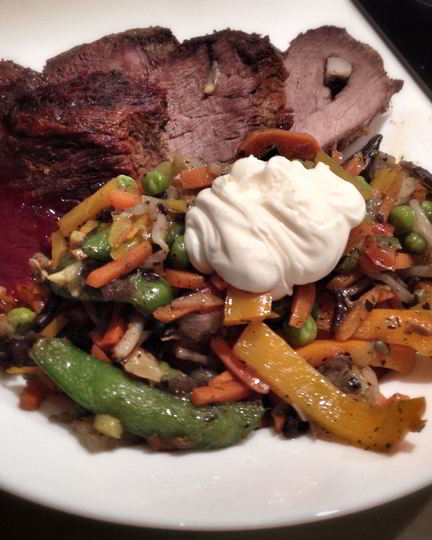 Рецепт запеченой свинины с овощами