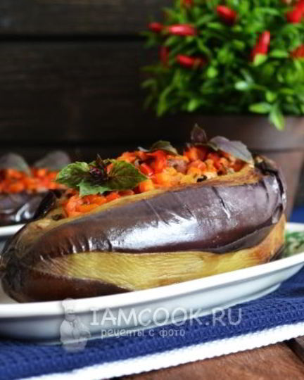 Рецепт баклажанов с бараниной в духовке