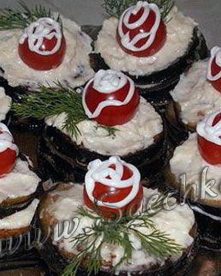 Рецепт баклажанов с чесноком