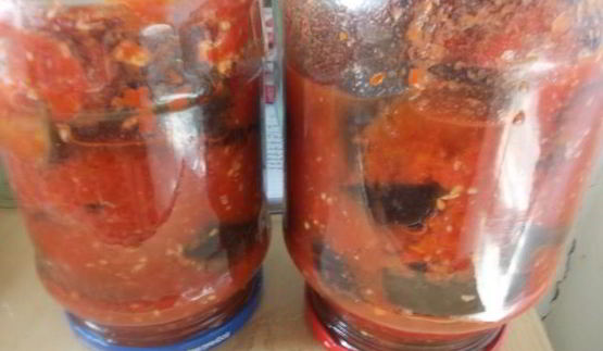 баклажаны в томате с чесноком