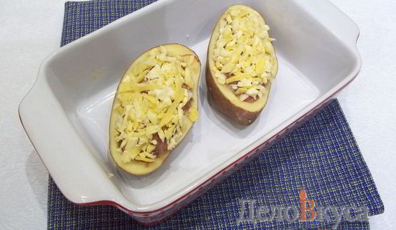 фаршированная картошка в духовке с мясным фаршем