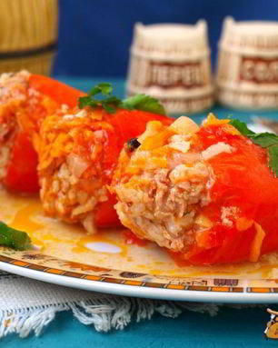 Фаршированный перец с индейкой