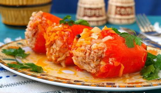 фаршированный перец с индейкой