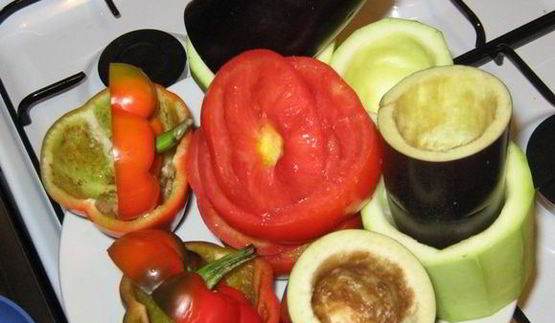 фаршированные овощи с пшеном