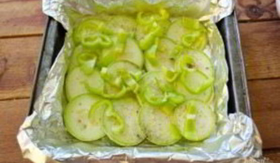 кабачки с лисичками в духовке