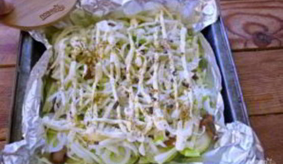 кабачки с лисичками в духовке