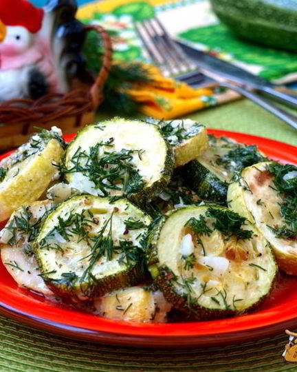 Рецепт кабачков в сливочном соусе