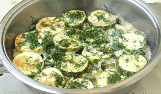 кабачки в сливочном соусе