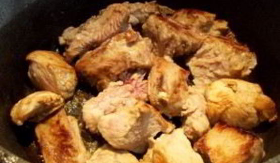 капуста со свининой