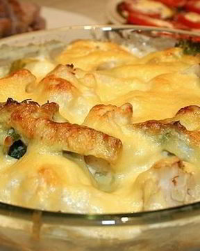 Капуста, запеченная под молочным соусом