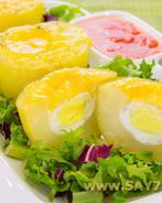 Картофель, запеченный с перепелиными яйцами