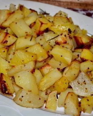 Картошка, запеченная с горчицей