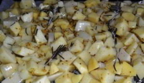 картошка, запеченная с горчицей