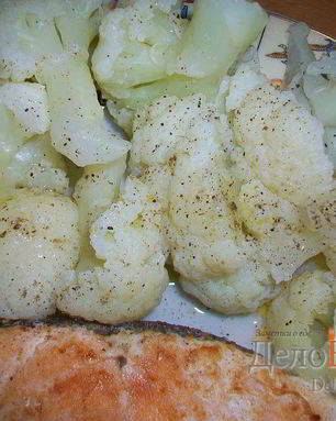 Цветная капуста с оливковым маслом и чесноком