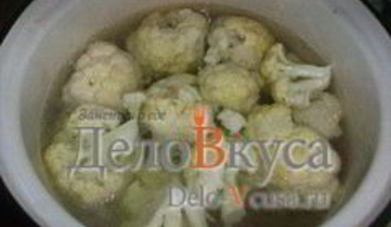 цветная капуста с оливковым маслом и чесноком