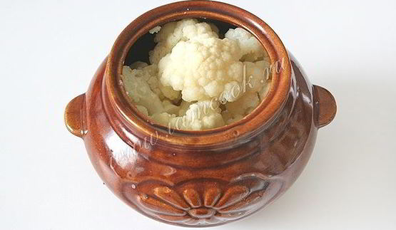 цветная капуста запеченная в горшочках