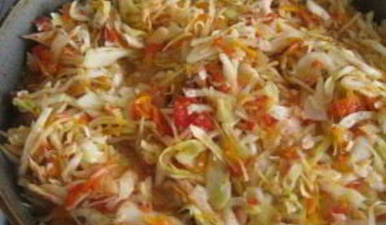 тушеная капуста с шампиньонами