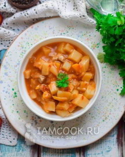 Рецепт тушеной картошки