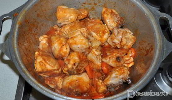 тушеный картофель с курицей