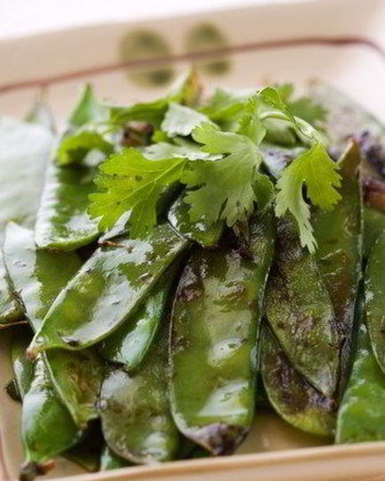 Рецепт жареного молодой стручковый горошек