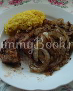 Говяжья печень с яблоками