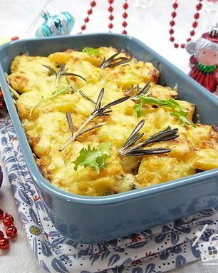 Гратен с печенью индейки