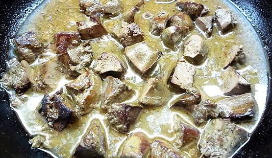 гратен с печенью индейки