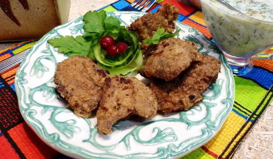 куриная печень, маринованная в сметане