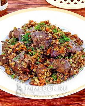 Куриная печень с гречкой в мультиварке