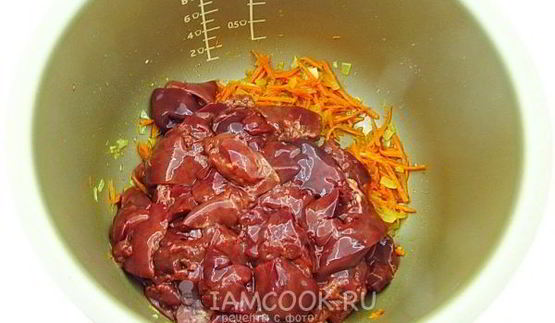 куриная печень с гречкой в мультиварке