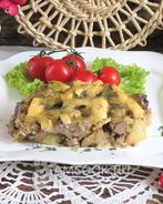 Куриная печень с картошкой в духовке