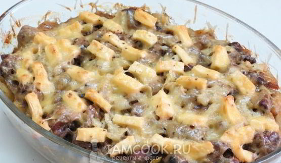 куриная печень с картошкой в духовке